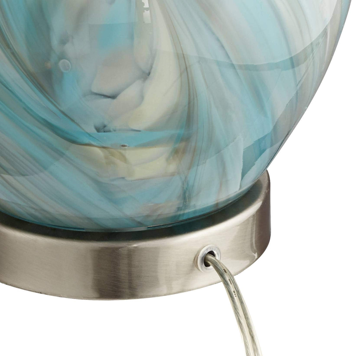 22" Blue Art Glass Table Lamp J235520