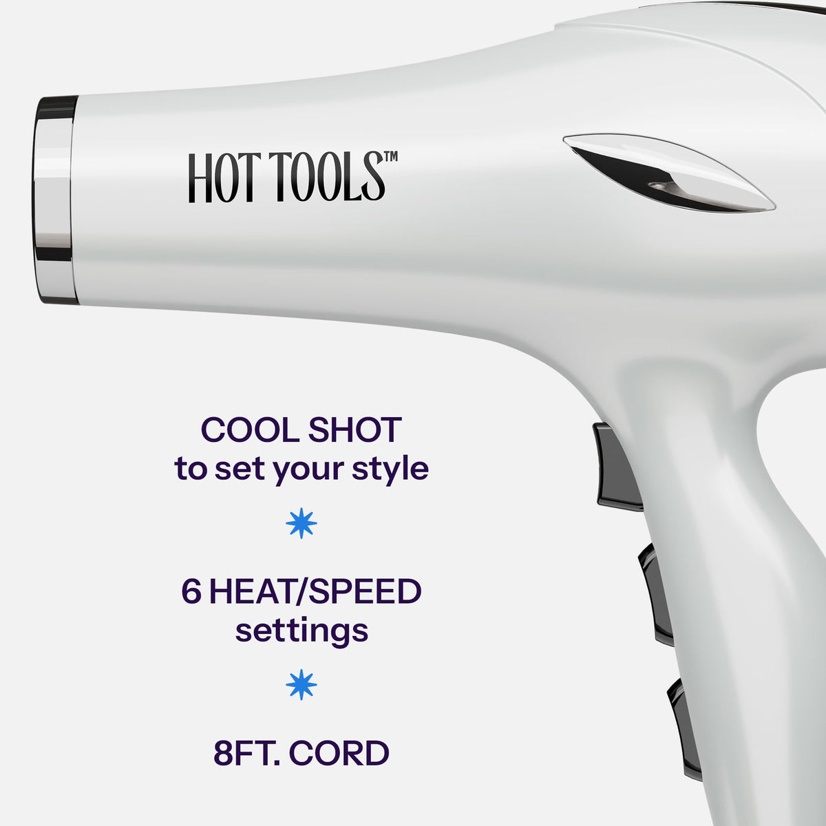 1875 Watt White Ceramic Hair Dryer X970