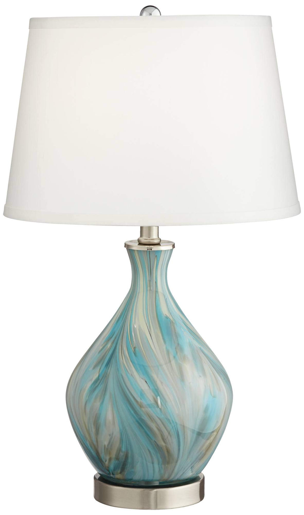 22" Blue Art Glass Table Lamp J235520
