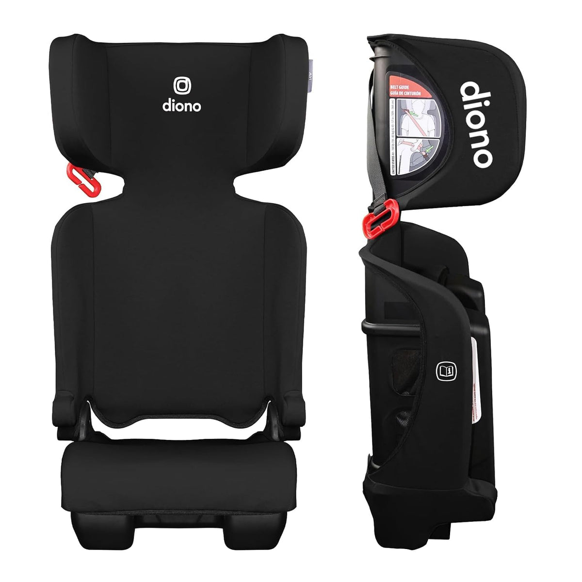 Black Foldable High Back Booster Seat E5335