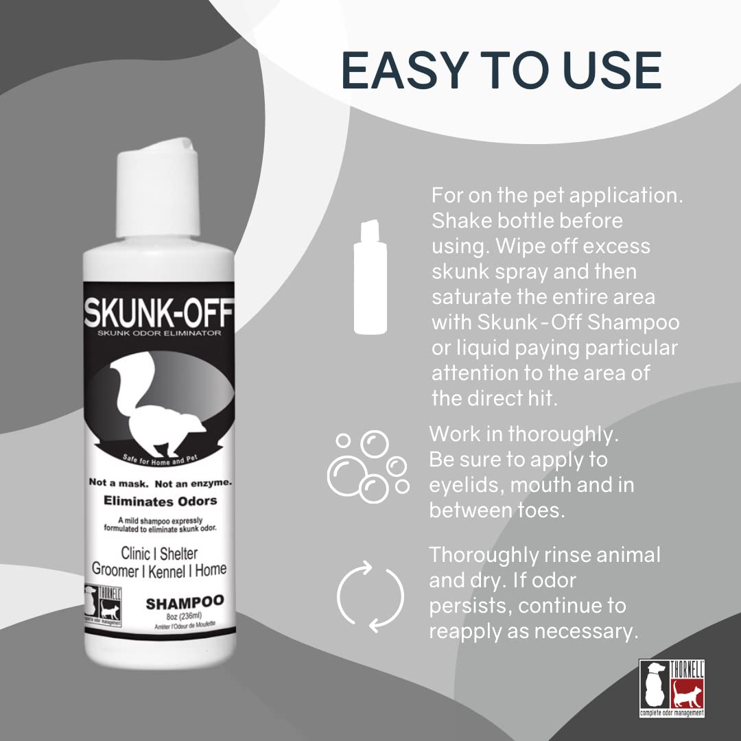 Pet Shampoo Skunk Odor Remover 8 oz C39521