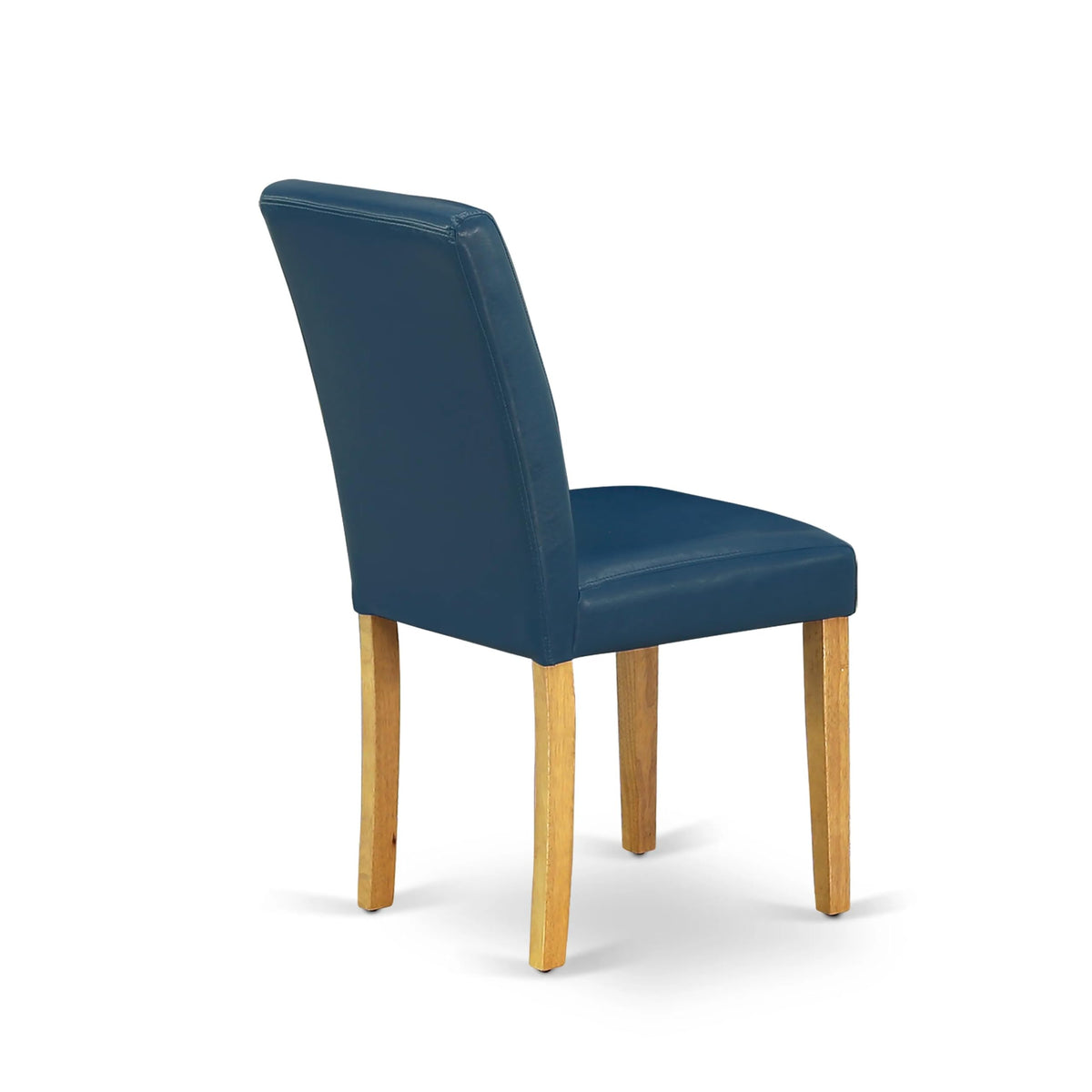 5 Piece Oak Dining Table Set with 4 Blue Faux Leather Chairs T855077