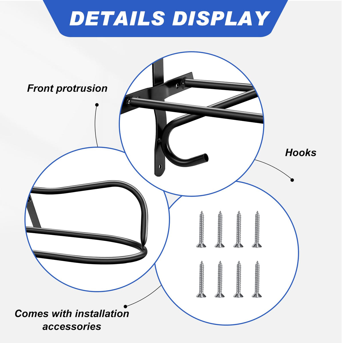 4 Sets Wall Mounted Saddle Rack O4506