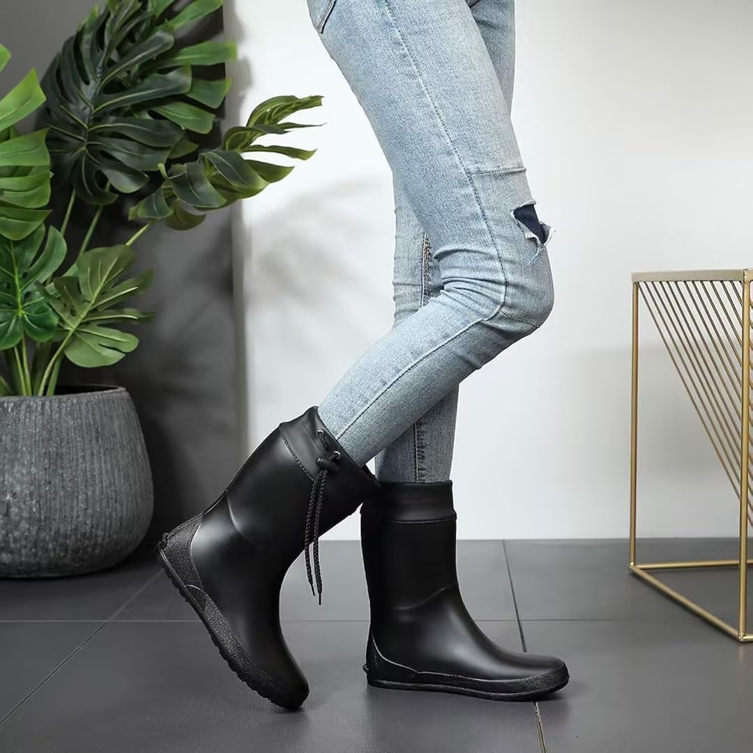 Women's Mid Calf Rain Boots H50462