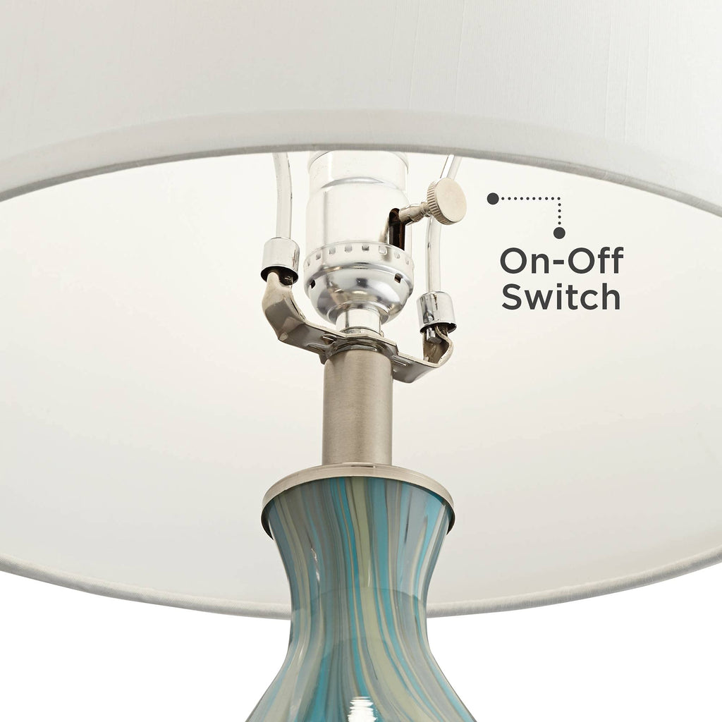 22" Blue Art Glass Table Lamp J235520
