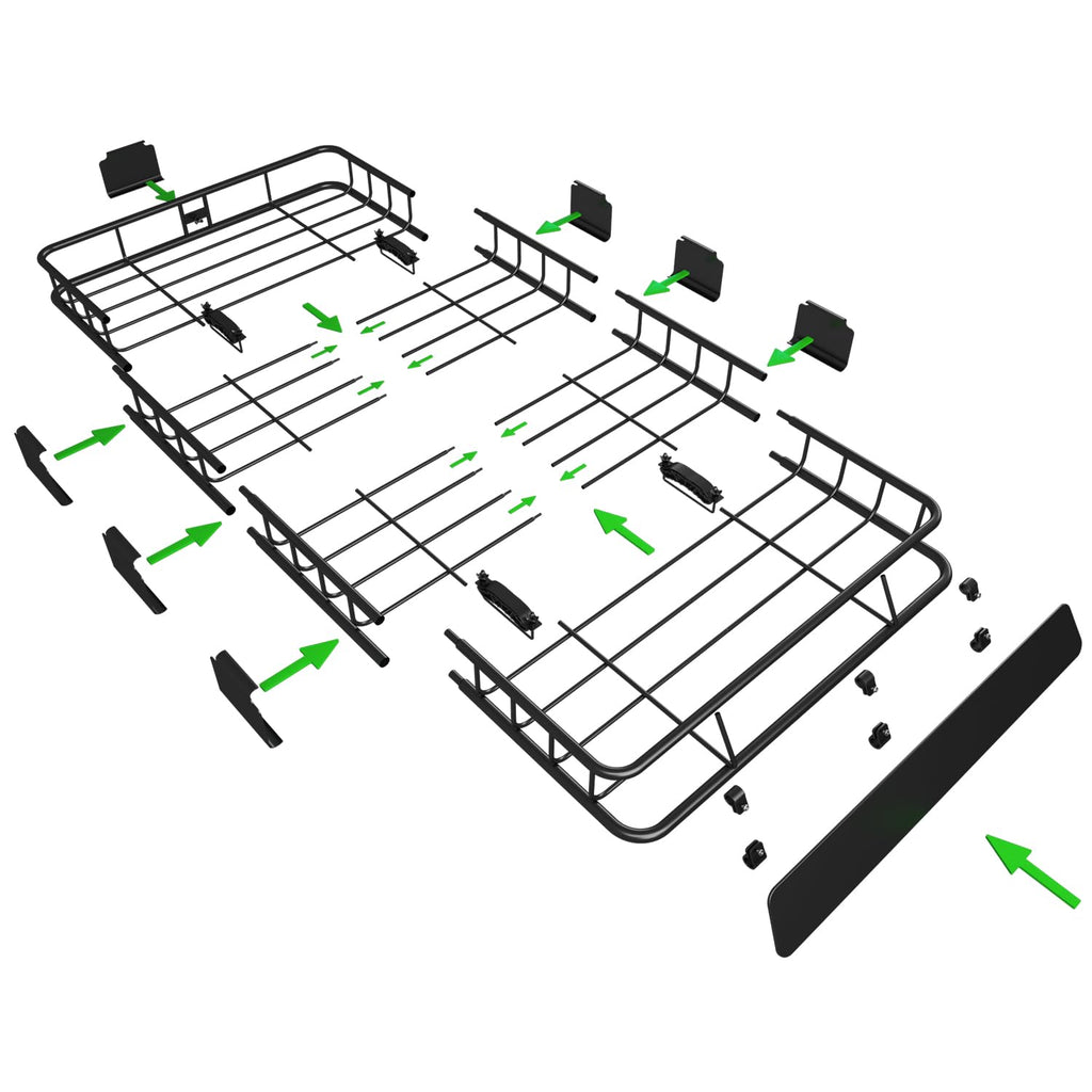 64" x 39" x 5" 200lb Heavy Duty Roof Rack Carrier Basket with Waterproof Bag V963