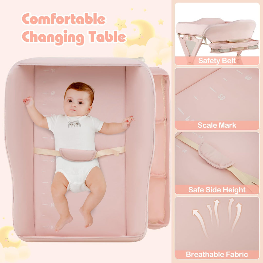 Portable Baby Changing Table with Wheels X966760