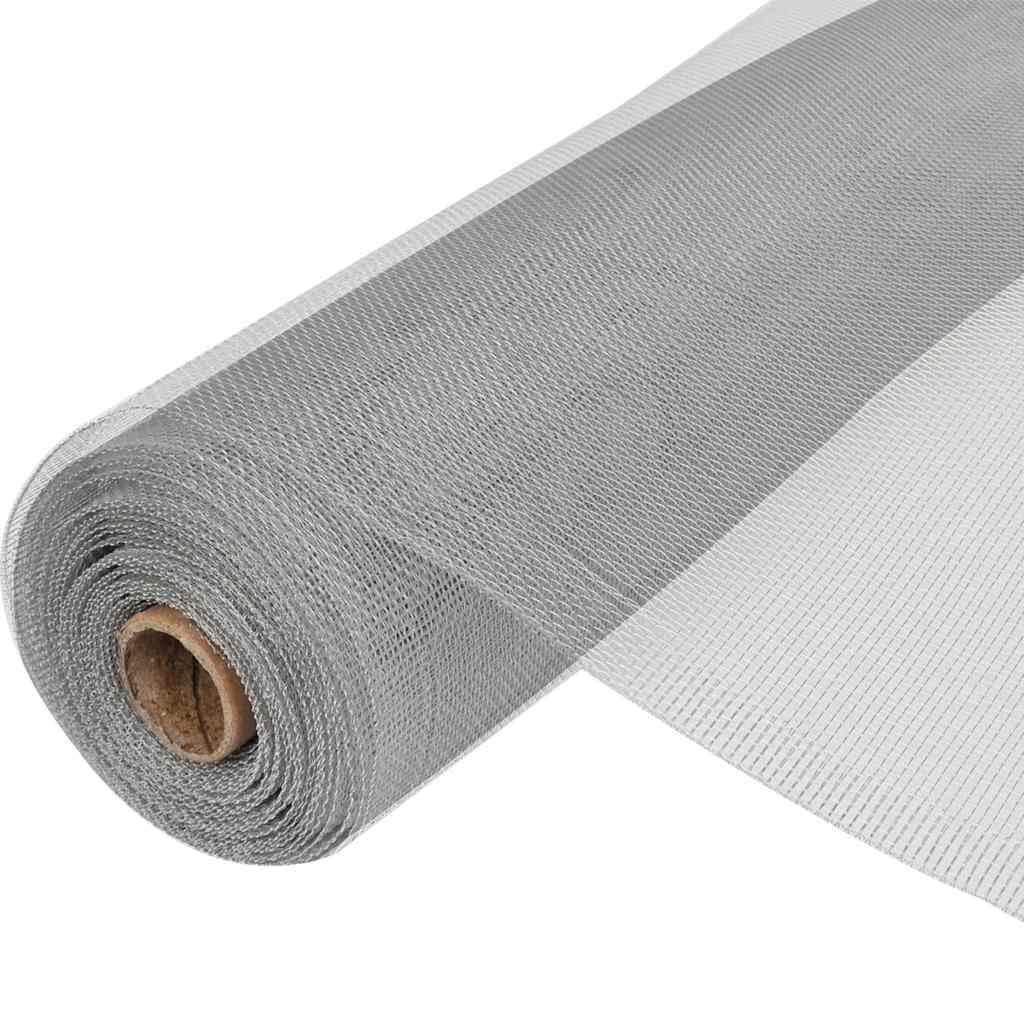 Aluminum Mesh Screen 39.4"x196.9" Silver J5076
