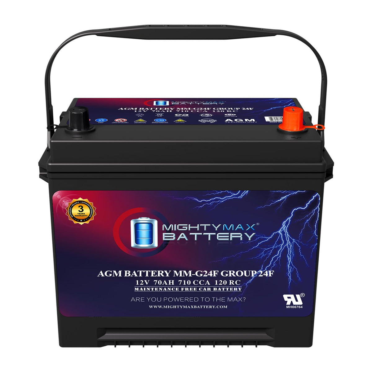 12V 70Ah AGM Replacement Battery S591