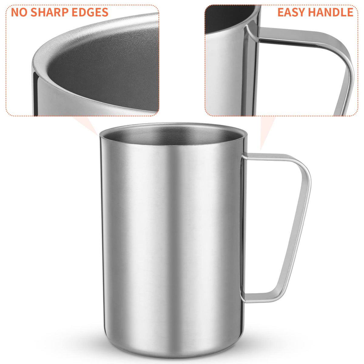2 Pcs 16.9oz Stainless Steel Double Wall Vacuum Insulated Mug A842