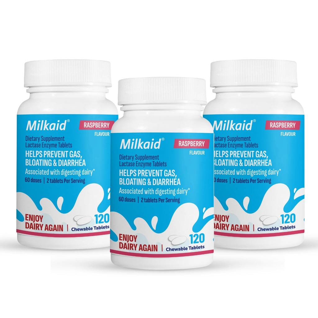 Chewable Lactase Enzyme Tablets 360 Tablets Raspberry K16613
