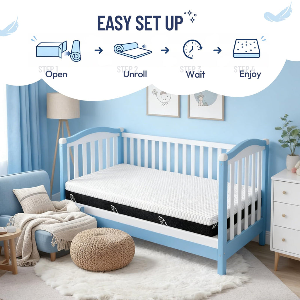 52 x 27 Dual-Sided Memory Foam Crib Mattress N583