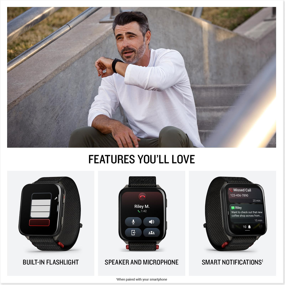 Black 51mm Smartwatch P164