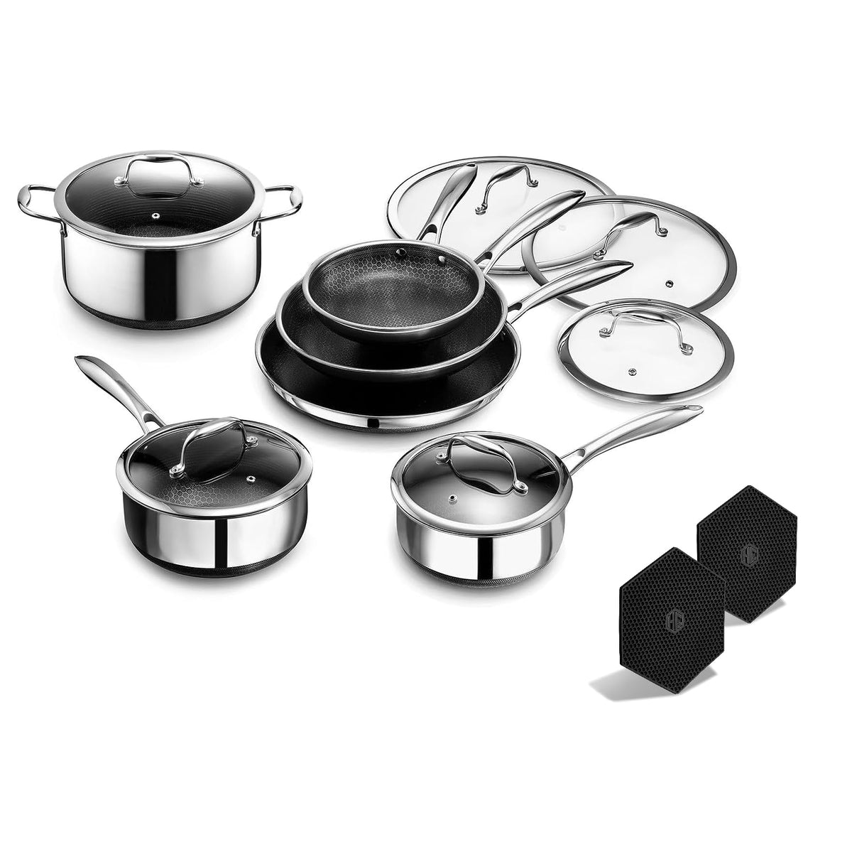 14-Piece Nonstick Cookware Set with Lids U665143