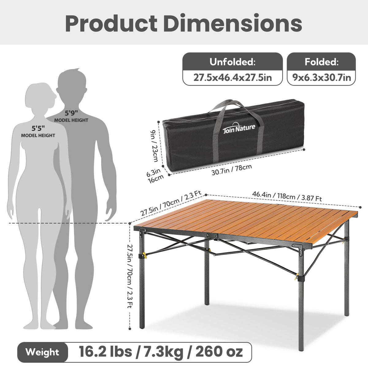 46.4" Large Camping Table S21550