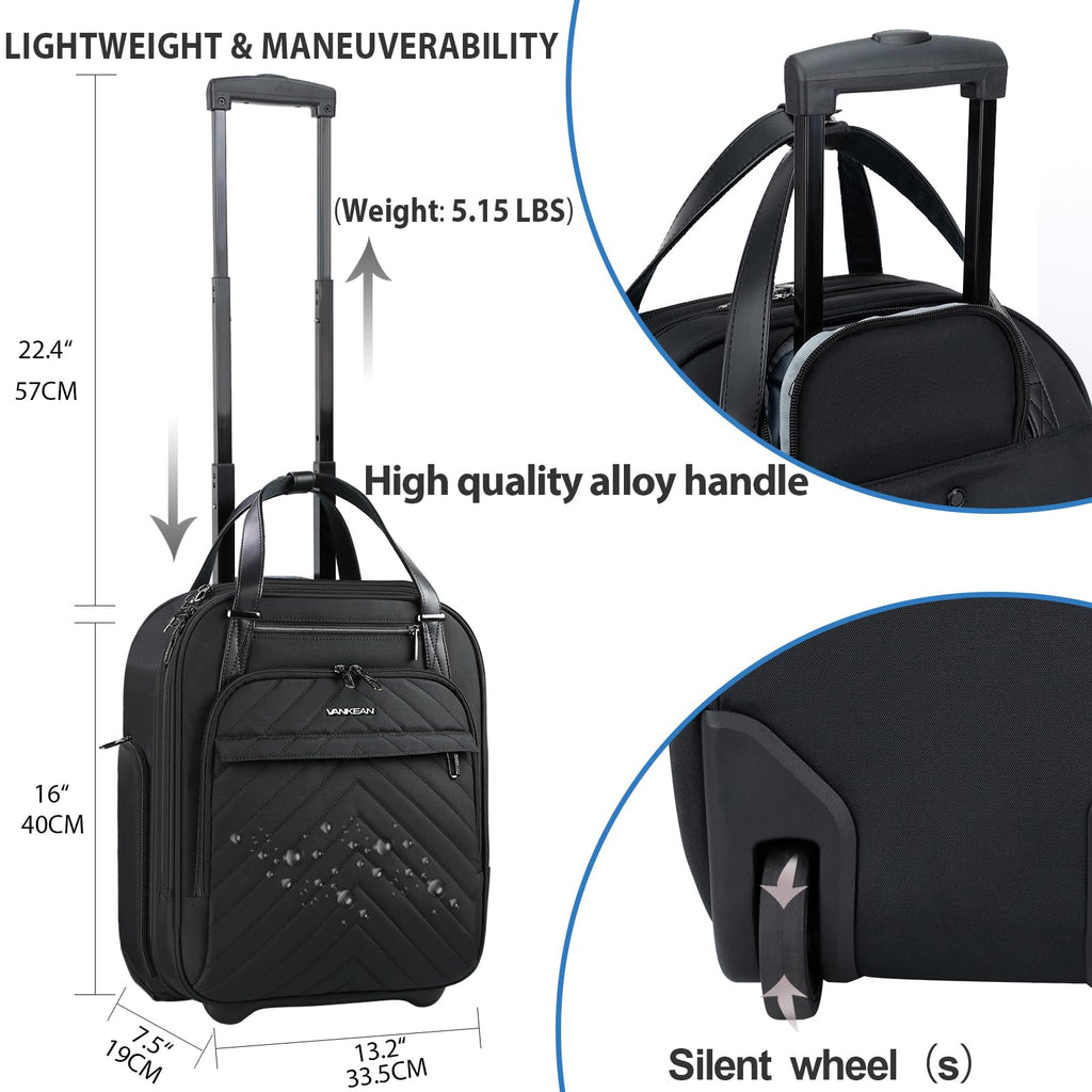 16" Underseat Rolling Lightweight Suitcase V133609