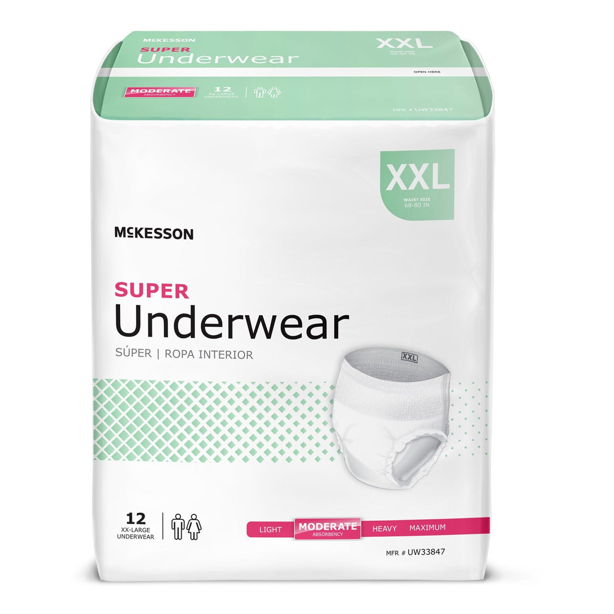 Adult Incontinence Underwear XXL 12 ct L45451