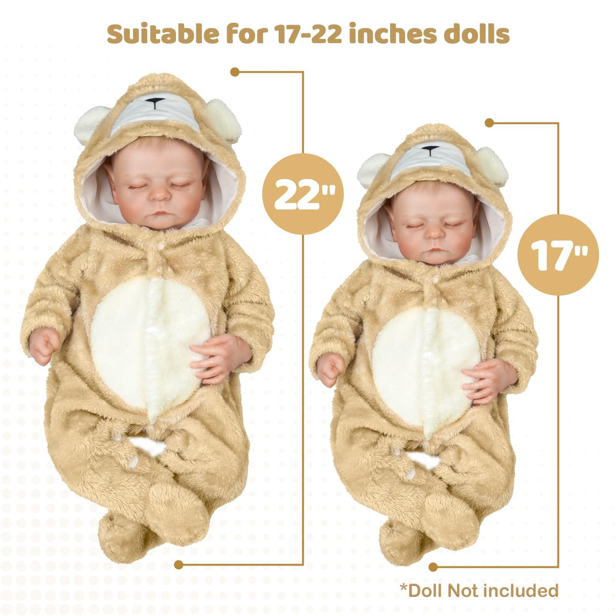 Reborn Baby Doll Clothes Set for 17-22 Inch Baby Dolls G283