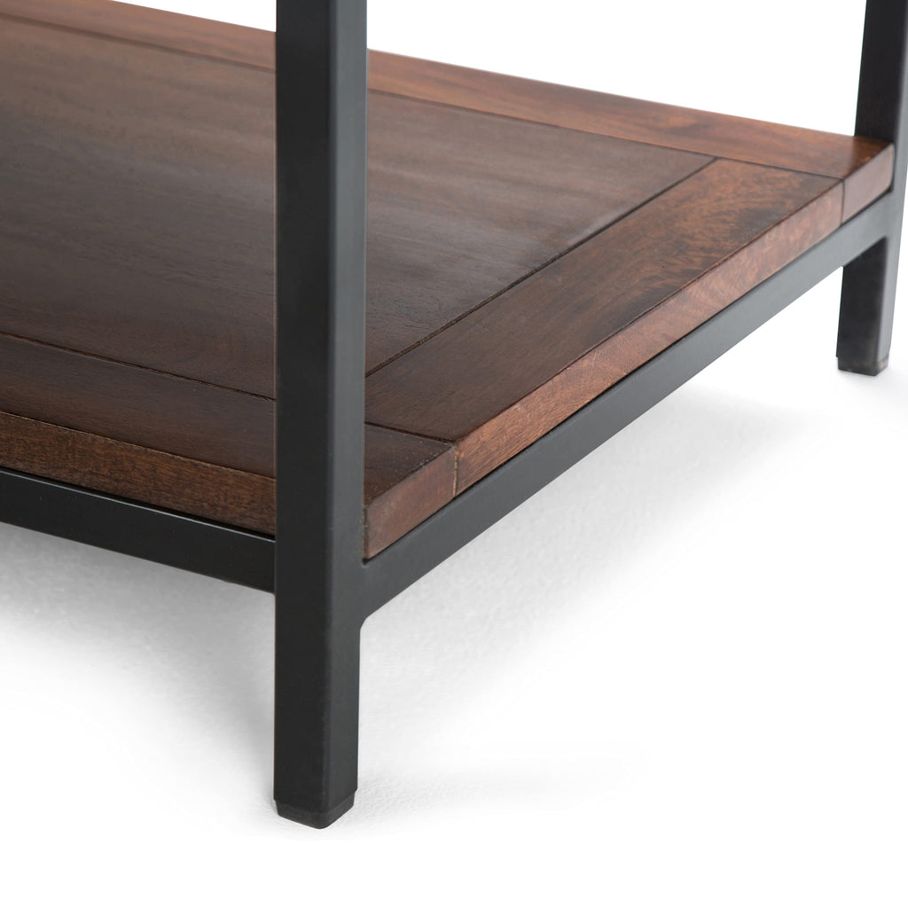 48 inch Dark Cognac Brown Mango Wood Coffee Table H649