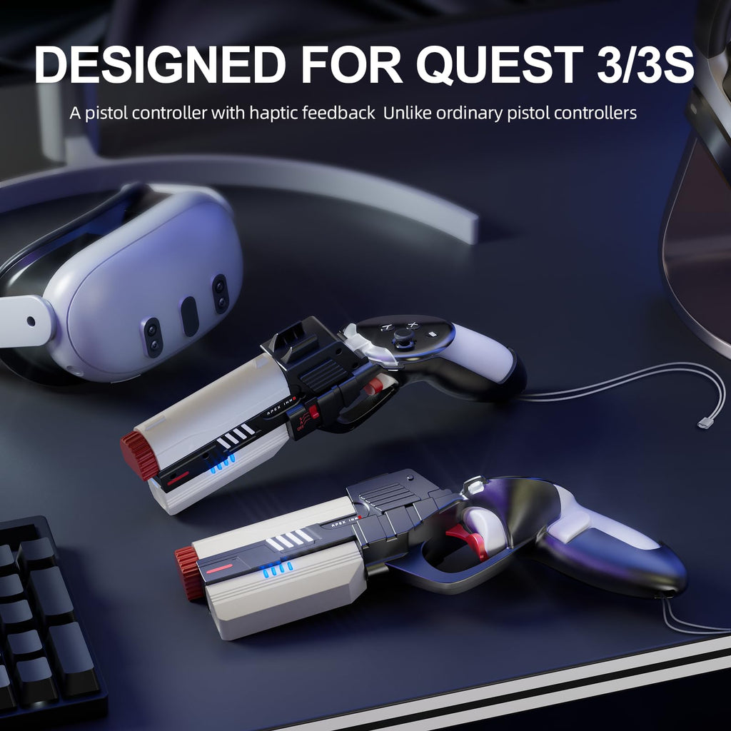 Controller Accessories Haptic Gun Stock Cover Compatible with Meta Quest 3S and Meta Quest 3 G94941