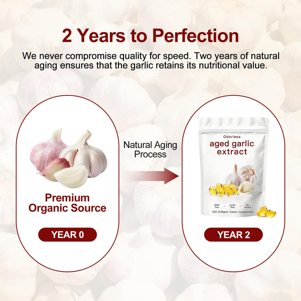Odorless Organic Aged Garlic Extract Softgels N18208