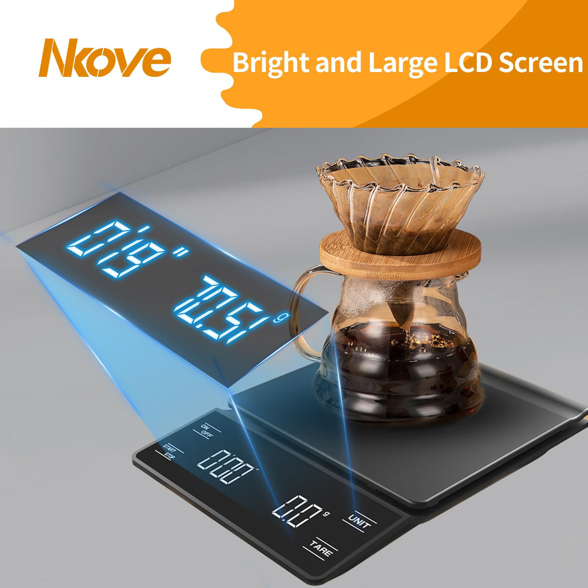 0.1g High Precision Coffee Scale with Timer W883026