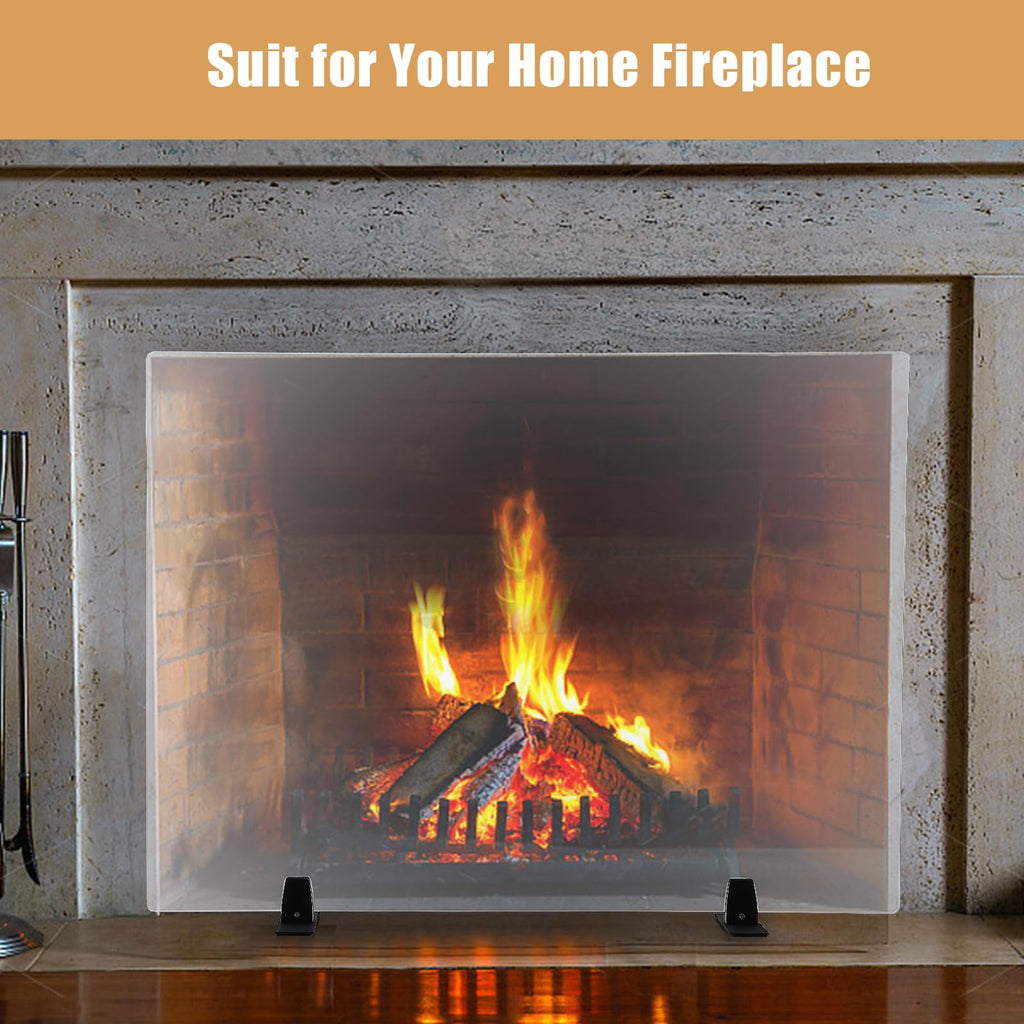 Tempered Glass Fireplace Screen 26" x 36" I463