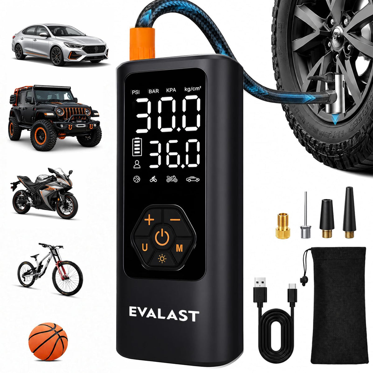 Portable Air Compressor 150 PSI Cordless Tire Inflator F854858