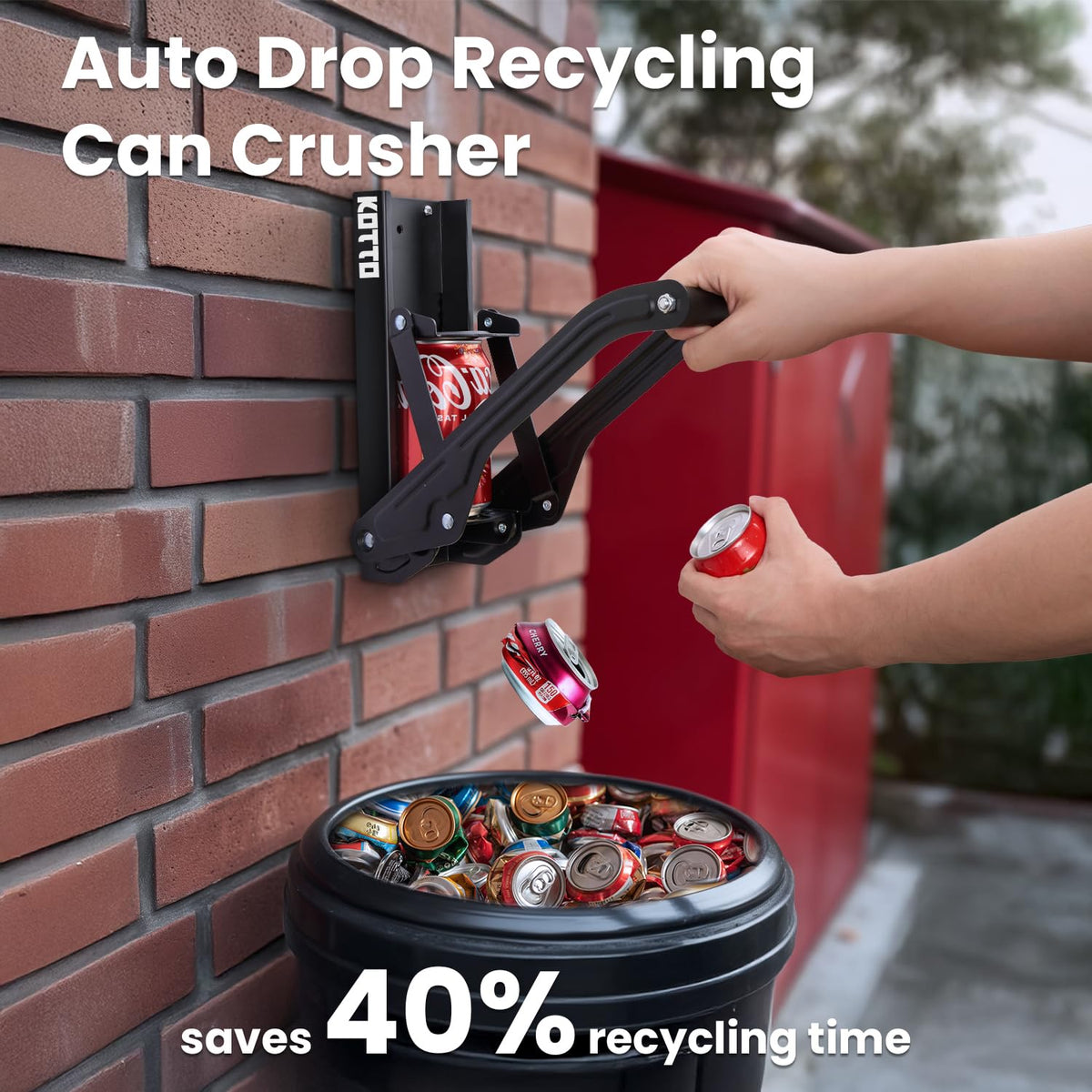 Wall Mounted Can Crusher for 8-16oz Aluminum Cans G3612