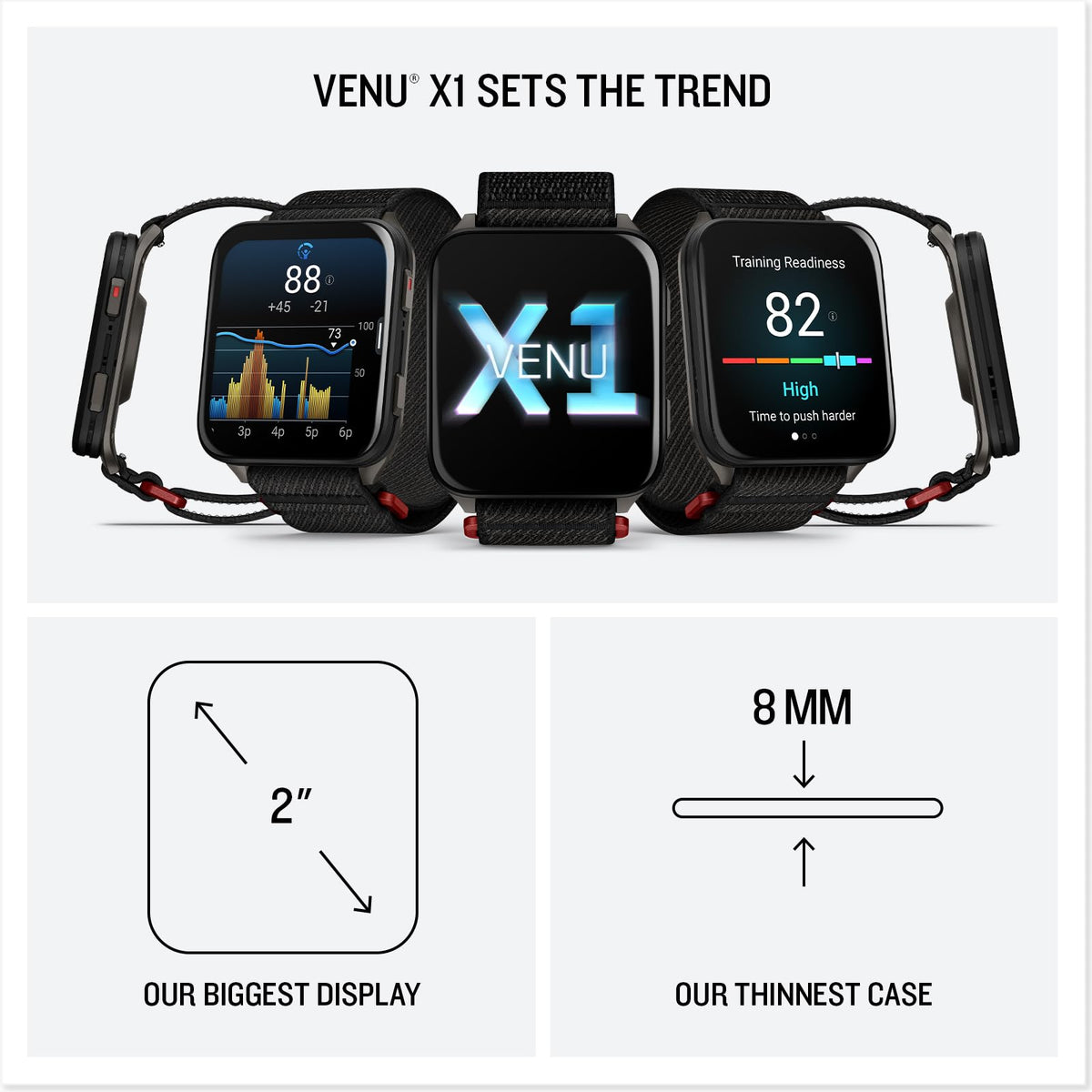 Black 51mm Smartwatch P164
