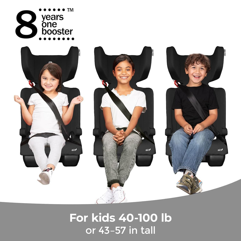 Black Foldable High Back Booster Seat E5335