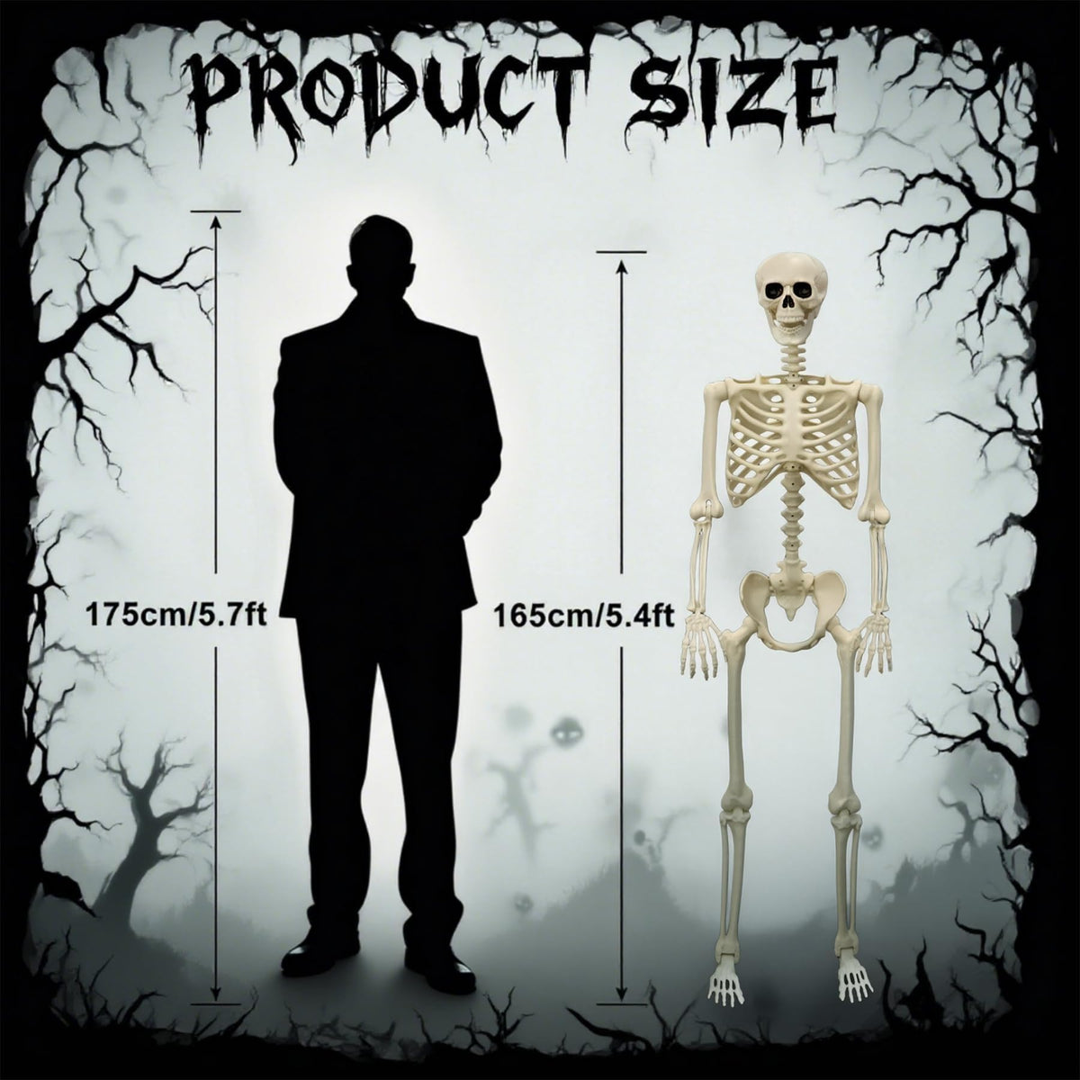 5.4FT Skeleton Halloween Decoration S89897