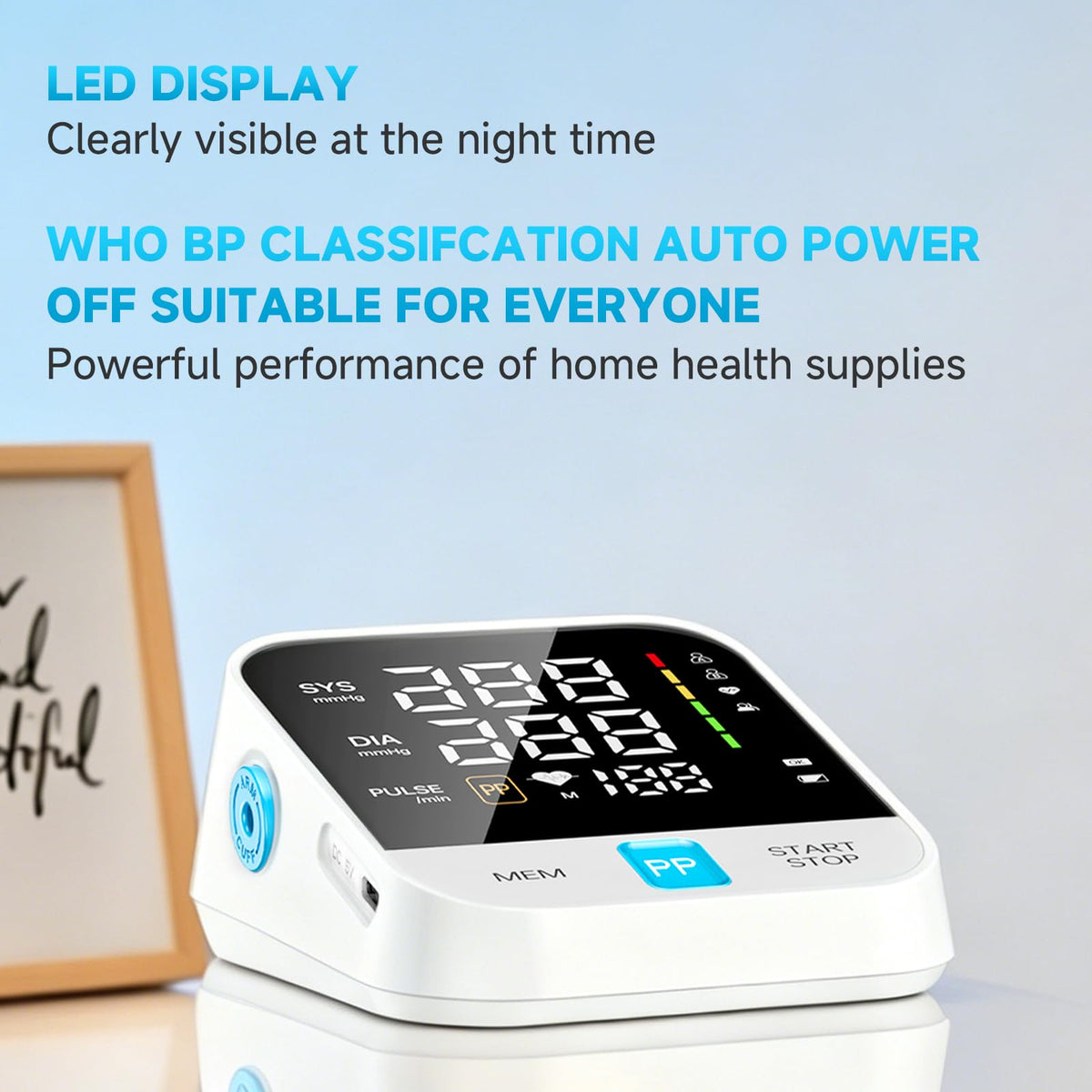 Automatic Upper Arm Blood Pressure Monitor with Large Cuff V203294