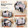 4 in 1 Portable Baby Playard with Bassinet and Changing Table F255
