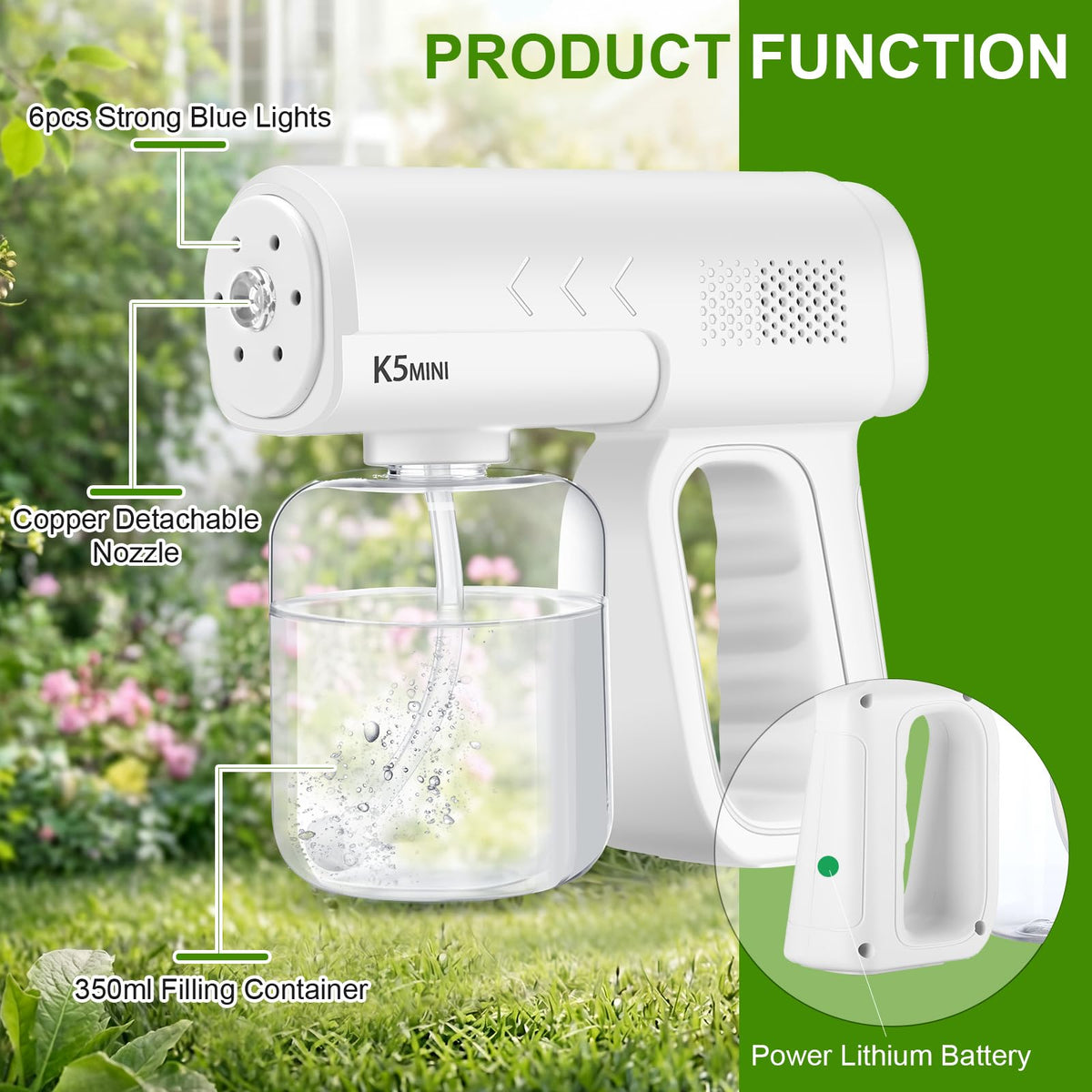 2 Pack Rechargeable Handheld Nano Sprayer B784128