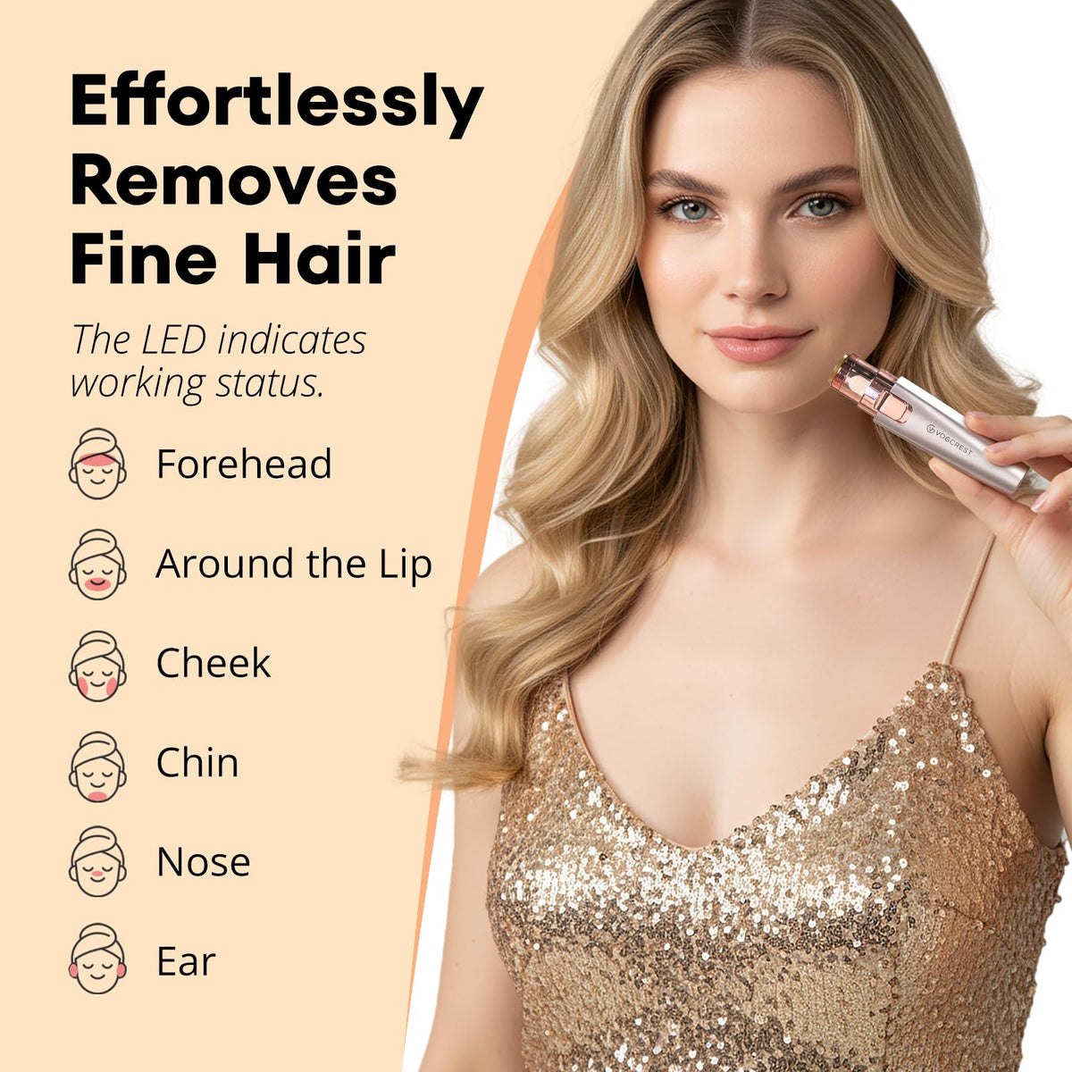 Nose Hair Trimmer 3 in1 Rechargeable Facial Hair Removal & Eyebrow Shaver Y201284