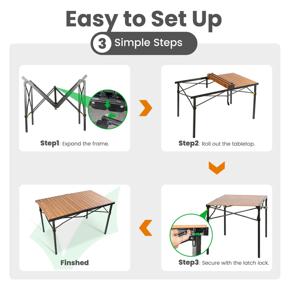 46.4" Large Camping Table S21550