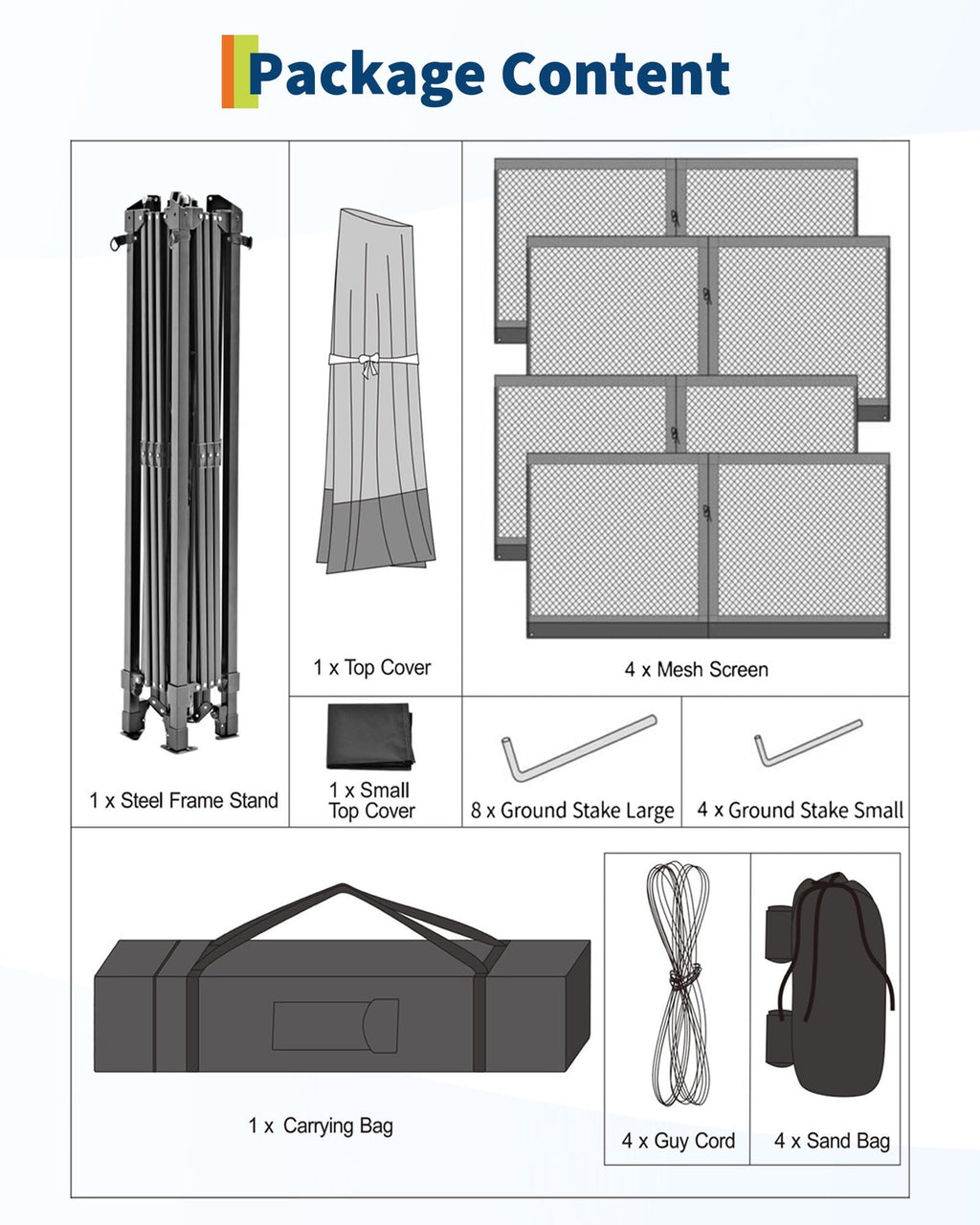 13x13FT Pop Up Gazebo with Mosquito Netting, Grey Z37883