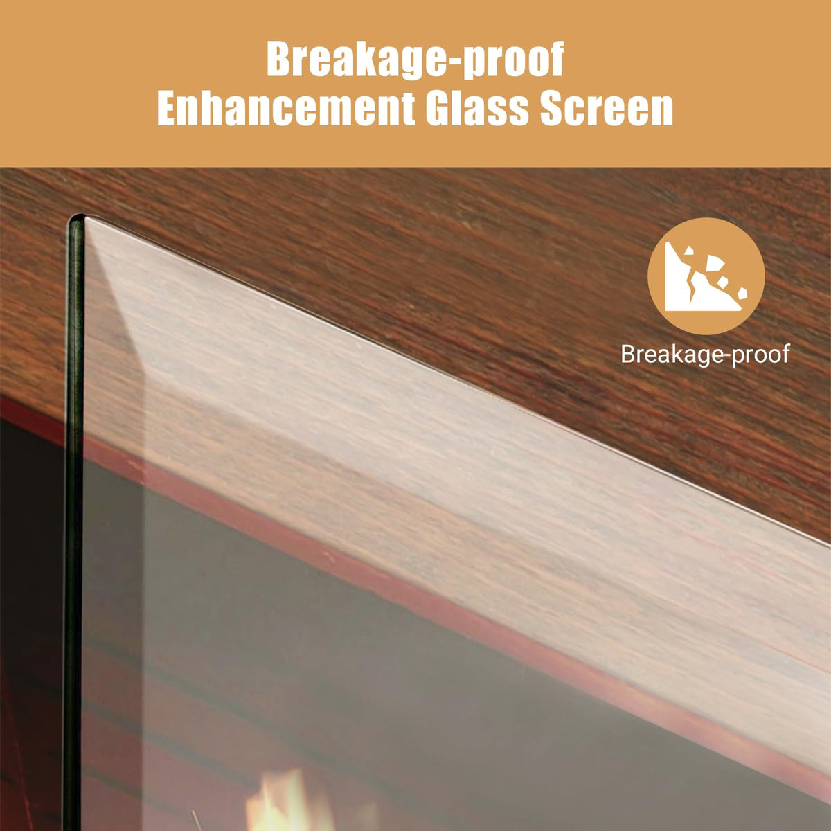 Tempered Glass Fireplace Screen 26" x 36" I463