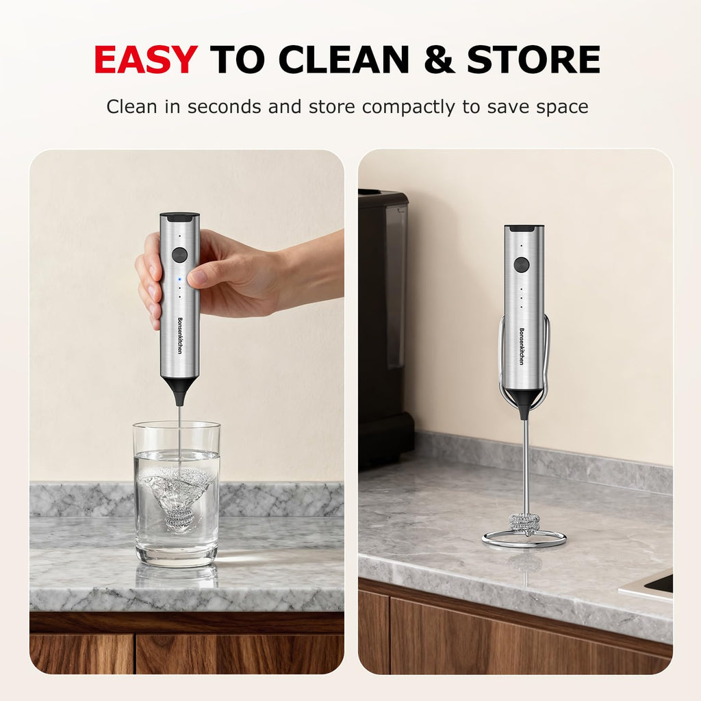 Rechargeable 3-Speed Handheld Milk Frother I7186