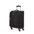 Black 18-Inch Softside Carry-On Luggage with Spinner Wheels W35945