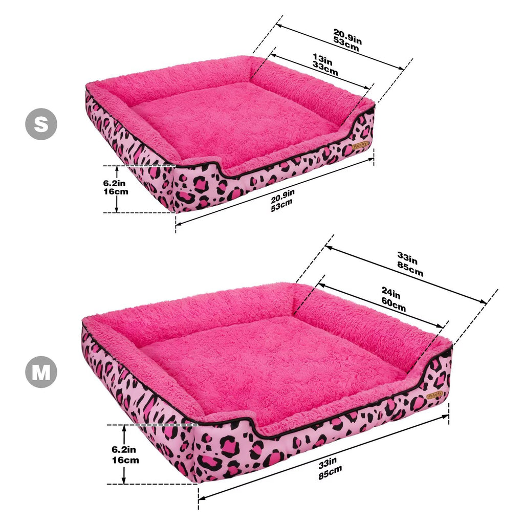 Washable Dog Bed Pink S Size P32748