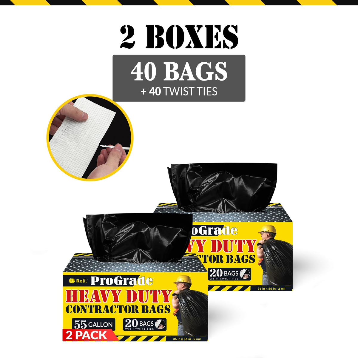 55 Gallon Heavy Duty Garbage Bags A220870