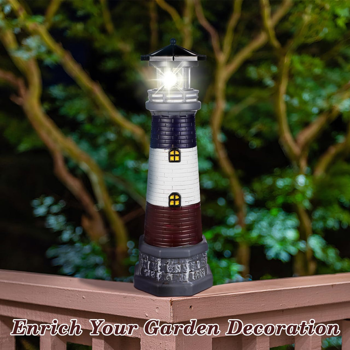Solar Lighthouse Outdoor Statue E269272