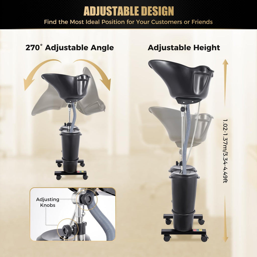 Portable Height & Angle Adjustable Shampoo Bowl R299695