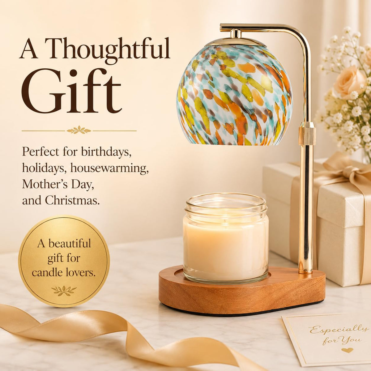 Candle Warmer Lamp with Timer and Dimmable Brightness K241099