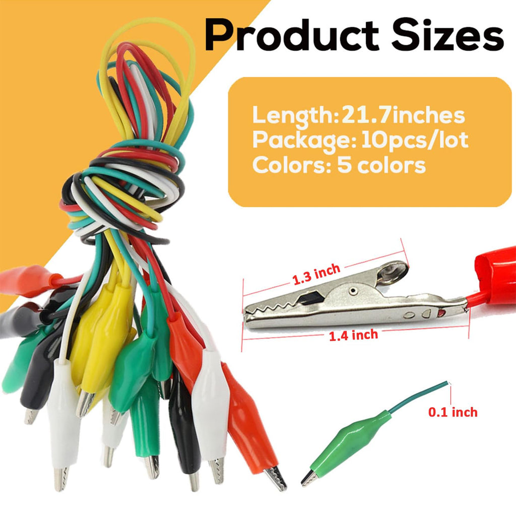 30 PCS Alligator Clips Test Leads Jumper Wires G7476