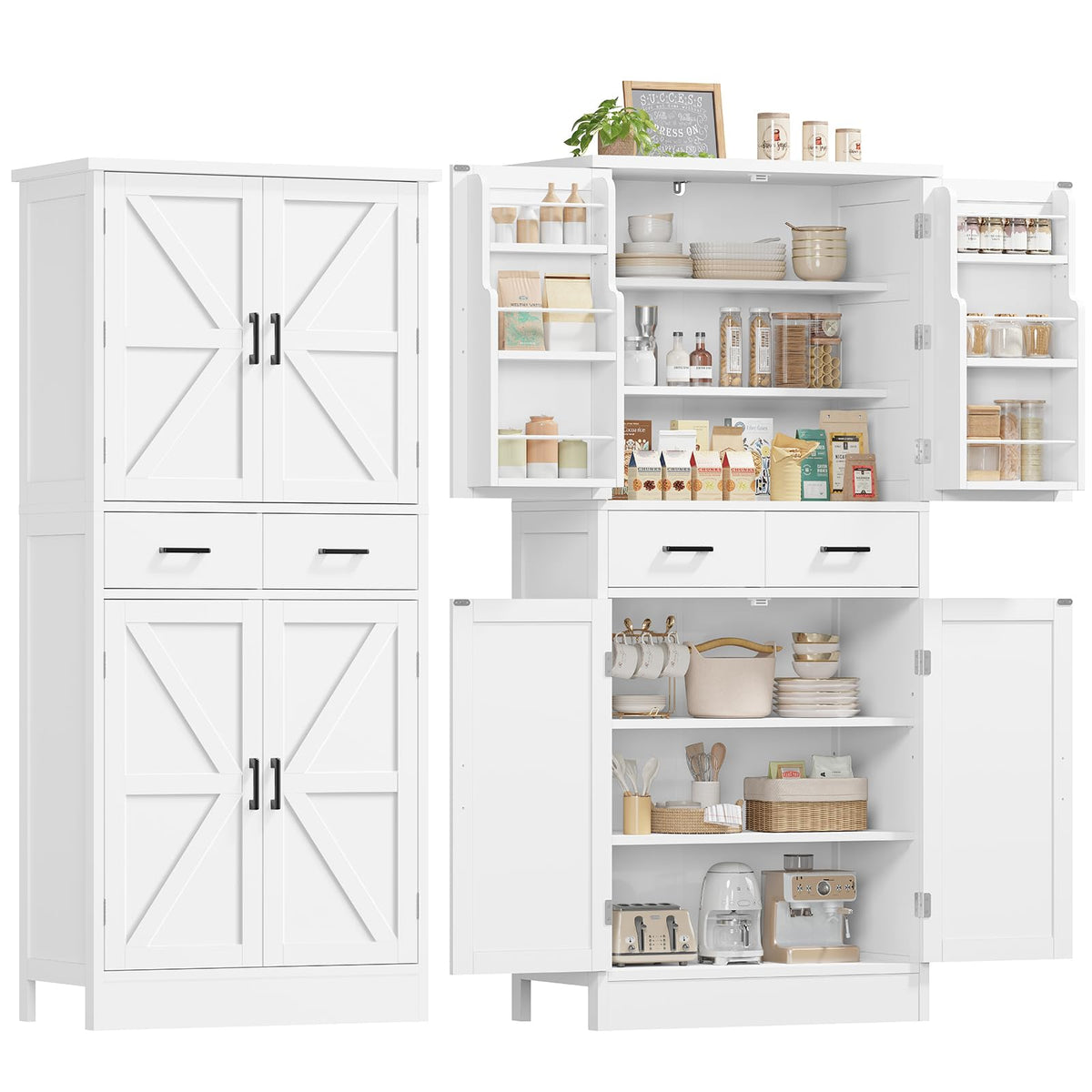 Pantry Cabinet with Barn Doors I5464