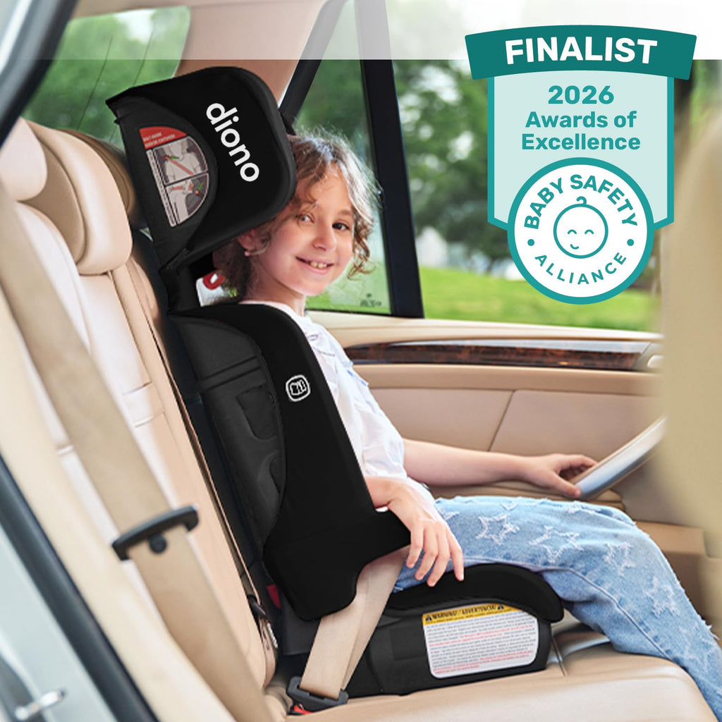 Black Foldable High Back Booster Seat E5335