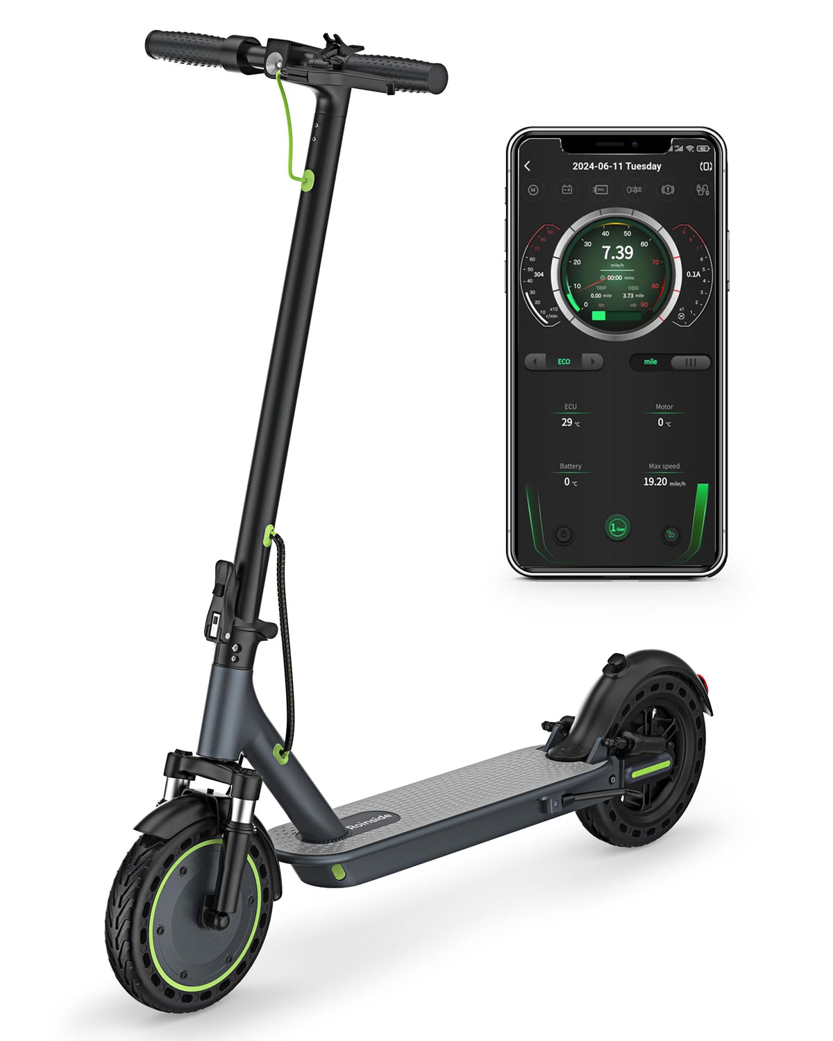 Electric Scooter with Solid Tires, Double Braking System R92033